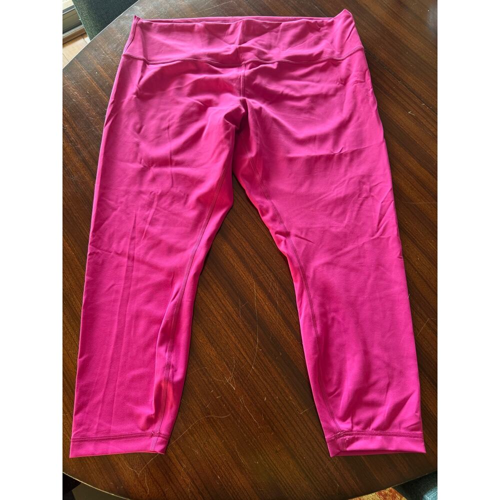 Lululemon Align High Rise Crop 23” Size 20 Pink Magenta Nulu Yoga Leggings
